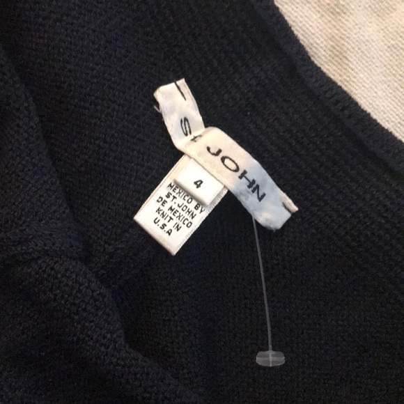 ST. JOHN SANTANA KNIT PANTS SZ 4 NAVY BLUE - Picture 5 of 11